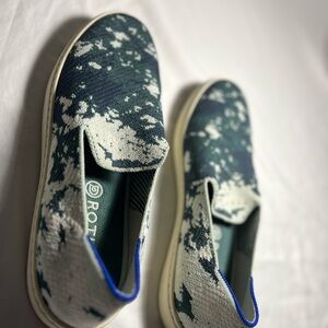 Rothy's Green and White Slip on Shoes Size 11.5 Womens